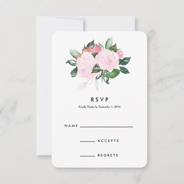 Chic romance | Carte de réponse mariage (Devant)