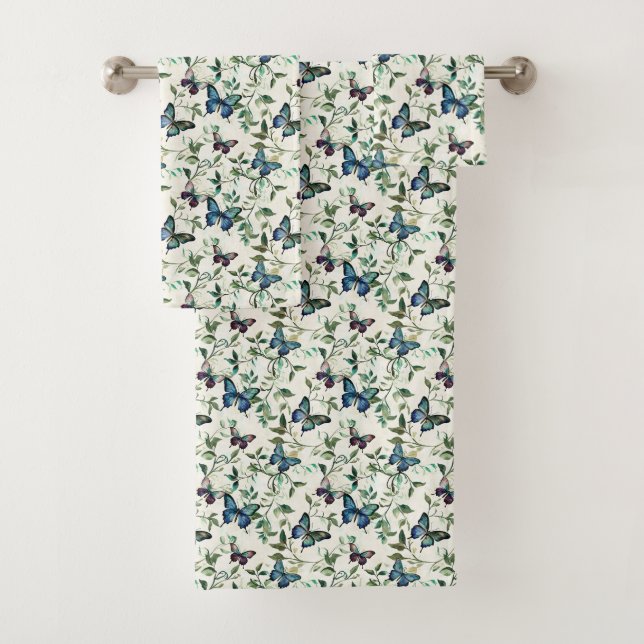 Chic Romantique Fête des mariées de papillons bleu (En situation)