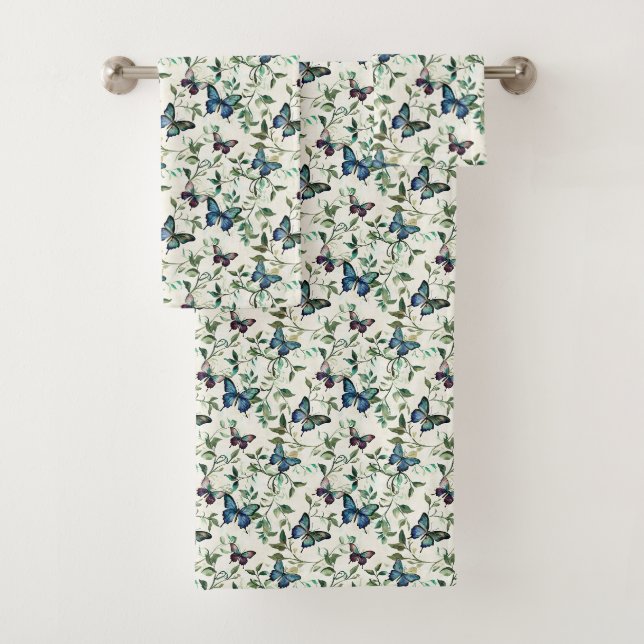 Chic Romantique Papillons Bleus Baby Shower de Mar (En situation)
