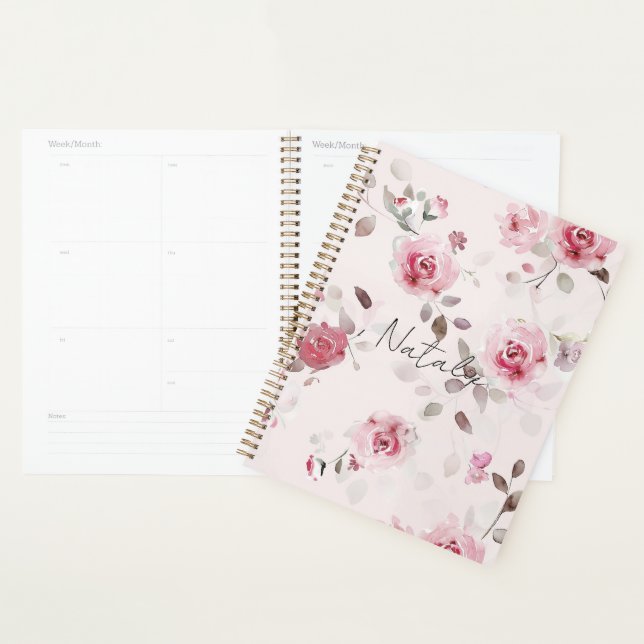 Chic romantique rose floral (Devant avec enveloppe)