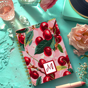 Chic rose cerisier Carnet spiral rétro