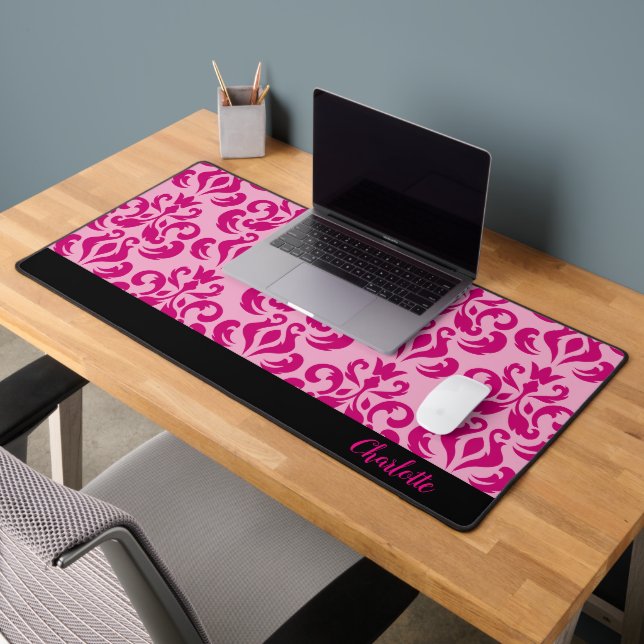 Chic Rose Damask Desk Mat (Bureau 2)