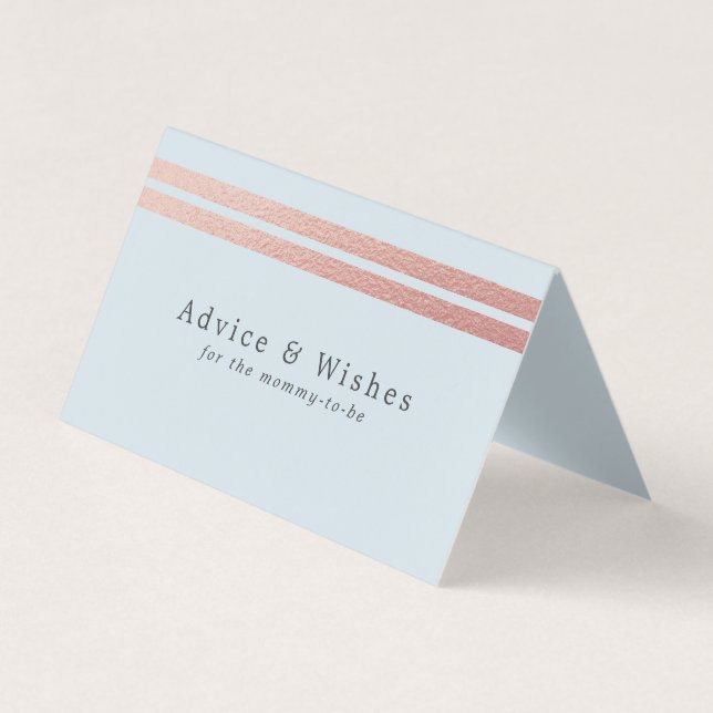 Chic Rose Gold Foil Stripes | Cartes de conseil bl (Devant)