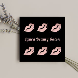 Chic Rose Gold Lips Glam Luxe Carte de visite