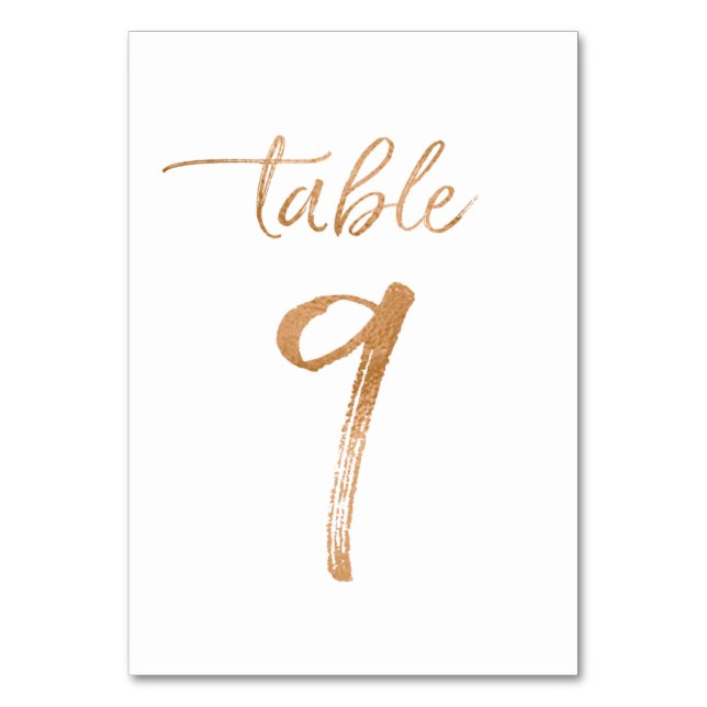 Chic Rose Gold Wedding Réception Numéros de table (Par défaut)