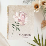 Chic Rose Nom Personnalisé<br><div class="desc">Chic Rose Nom Rose Personnalisé Jour Planificateur. Regardez cette jolie illustration de rose en fleurs sur un arrière - plan beige minimaliste moderne. Votre nom et votre choix de polices peuvent être facilement insérés à l'aide de l'outil de conception de Zazzle.</div>