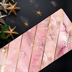 Chic rose or girly élégante géométrique