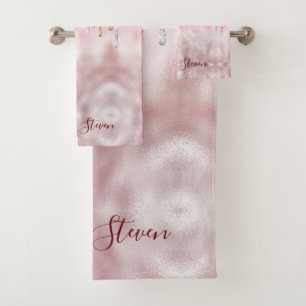 Chic rose rousse parties scintillant or gouttes mo