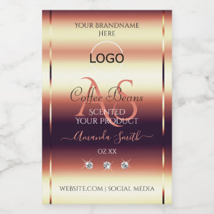 Chic Rouge Brown Produit Étiquettes Bijoux Initial