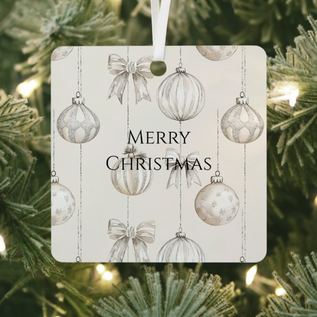 Chic Rustique Crème de Noël Ornements (Insitu)
