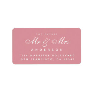 Chic Script Future M. Mme La Mariage Étiquette de