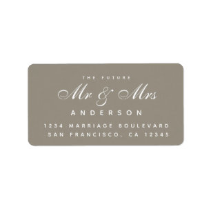 Chic Script Future M. Mme La Mariage Étiquette de 