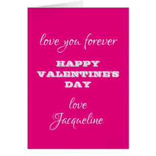Chic Script Names Hot Rose Valentines Carte de jou