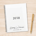 Chic Signature Script Monogram Business<br><div class="desc">Plan ahead in style with this minimalist personalized planner, designed for professionals who appreciate clean design. Featuring a sleek, modern layout with your monogram name in elegant signature script, this planner blends functionality with refined personal branding. The understated cover design makes it ideal for work, school, goal setting, or daily...</div>