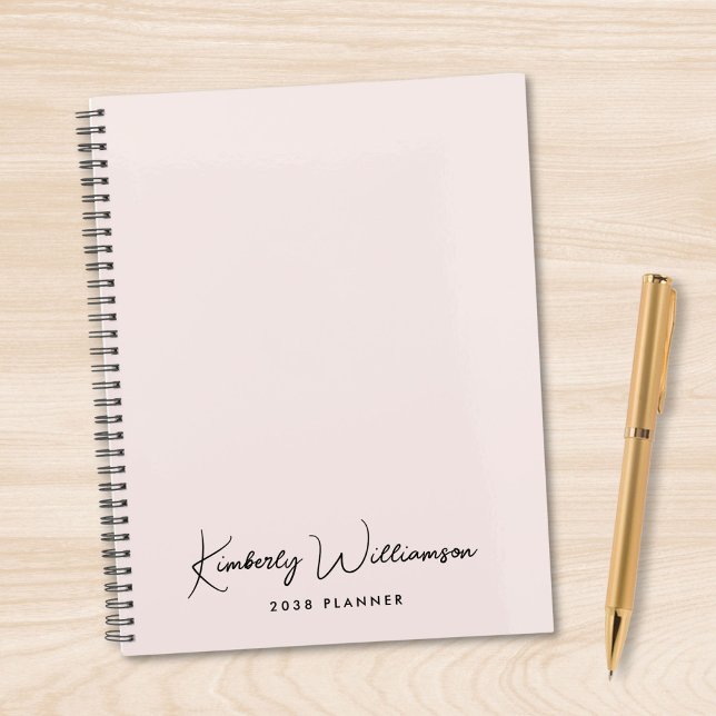 Chic Signature Script Monogram Rose (Chic Signature Script Monogram Pink Planner)