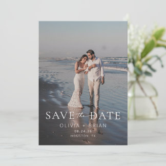 Chic + Simple Moderne Enregistrer le Carte photo d