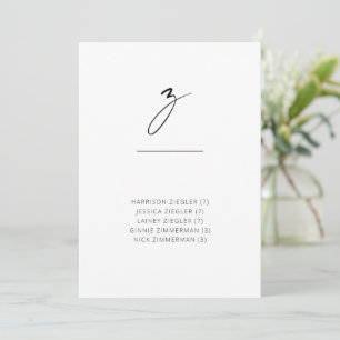 Chic + Simple Script Moderne Siège Alphabétique Z