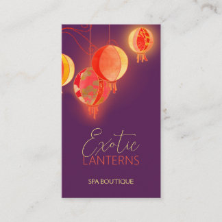 Chic Spa Lanterns Salon Carte de visite