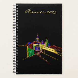 Chic Stylish Planner Vibrant Ville brillante