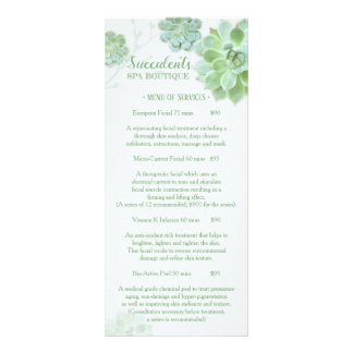 Chic Succulents Massage Spa Tarifs Menu 2