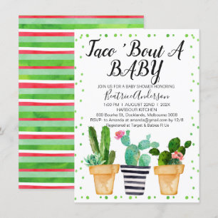 Chic Taco Bout A Baby Baby shower Invitation