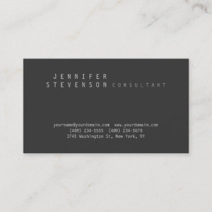 Chic tendance élégant Gris Carte de visite propre