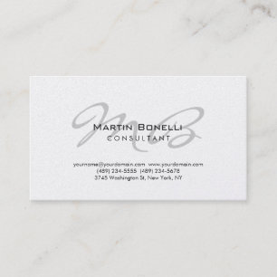 Chic tendance Monogram Consultant Carte de visite