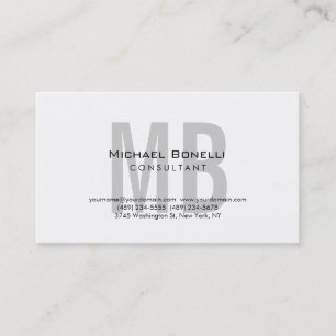 Chic tendance Monogram Consultant Carte de visite