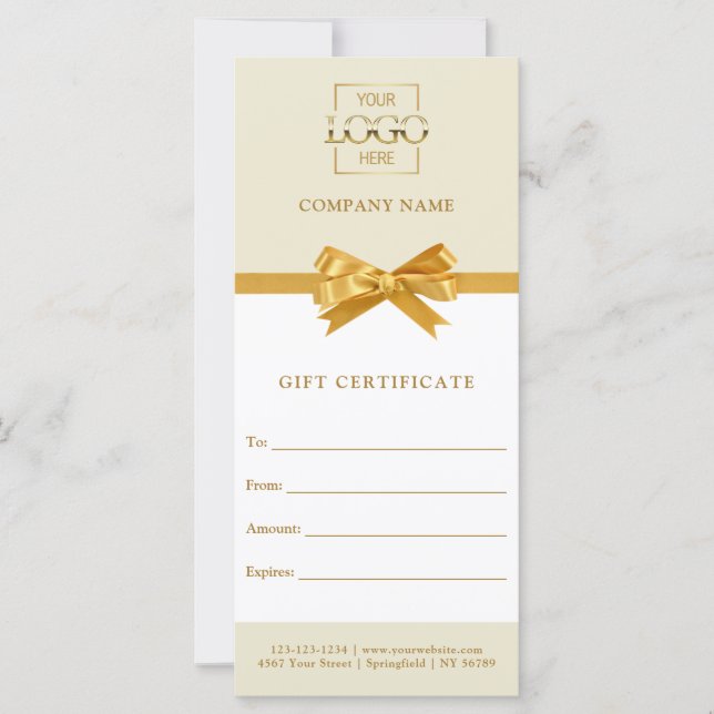Chic Trendy Business Personalized Gift Certificate (Devant)