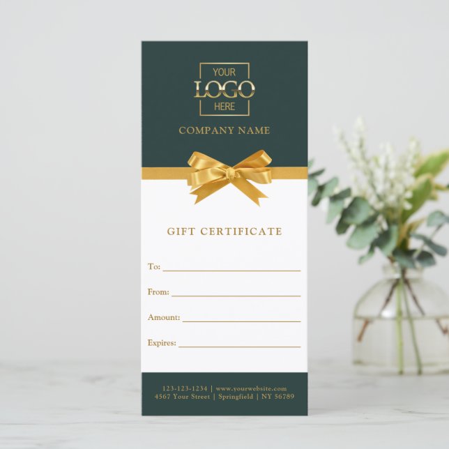Chic Trendy Business Personalized Gift Certificate (Debout devant)