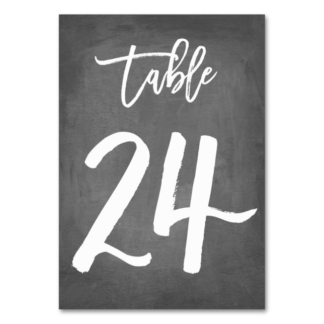 Chic Typographie Chalkboard Numéro de table | Tabl (Par défaut)