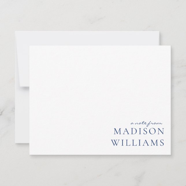 Chic Une Note De La Typographie De Script Carte Bl (Devant)