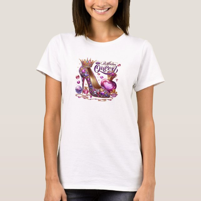 Chic violet diamant haut talon d'anniversaire rein (Devant)
