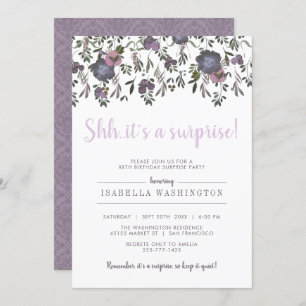 Chic Watercolor Surprise Invitation de fête d'anni