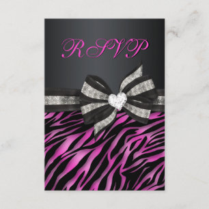 Chic Zebra RSVP Avec Bow Bijoux