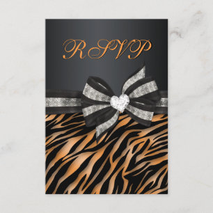Chic Zebra RSVP Avec Bow Bijoux