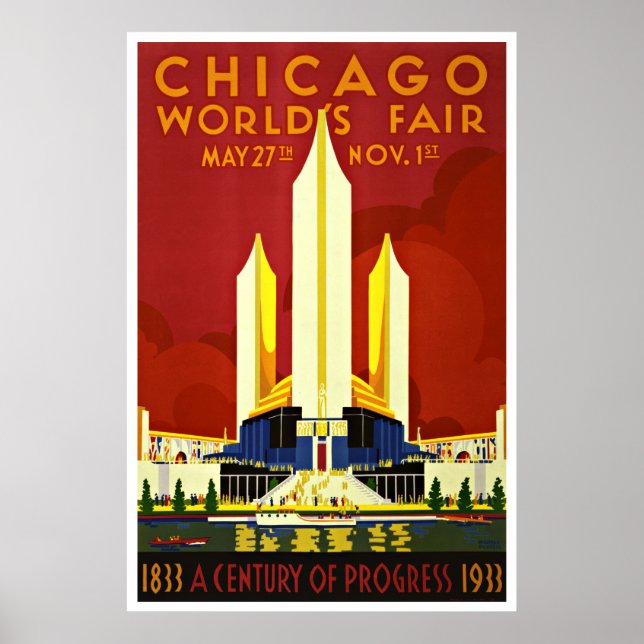 Chicago - Affiches Vintage voyage (Devant)
