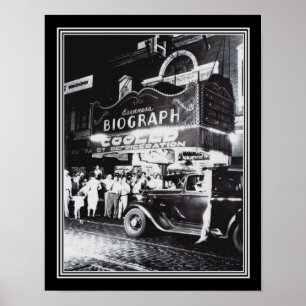 Chicago Biograph Theatre ca.1934 Poster B&W