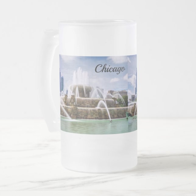 Chicago Buckingham Frosted Glass Beer Mug (Devant gauche)