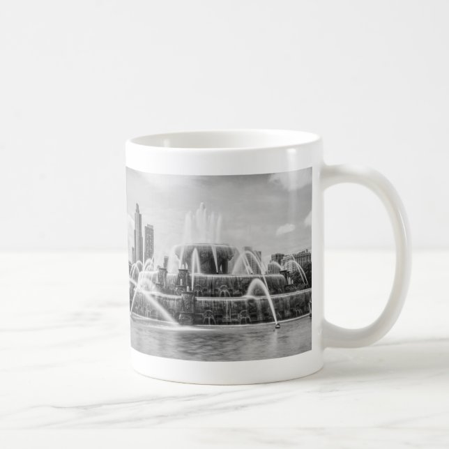 Chicago Buckingham Grayscale Coffee Mug (Droite)