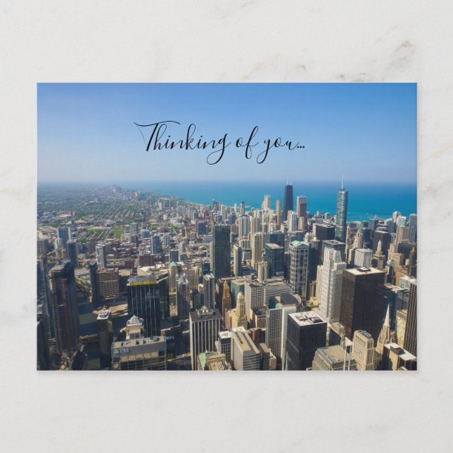 Chicago De Ci-Dessus Penser À Vous Carte Postale (Devant)