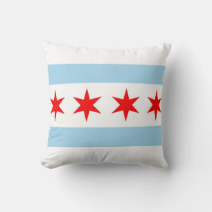 Chicago Flag, Illinois American MoJo Coussin