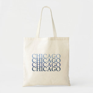 Chicago Illinois, bleu et Sac fourre-tout bleu cla