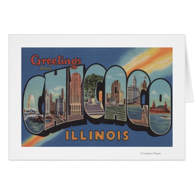 Chicago, Illinois - Scènes de grandes lettres (Devant horizontal)