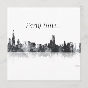 CHICAGO ILLINOIS SKYLINE - Invitation
