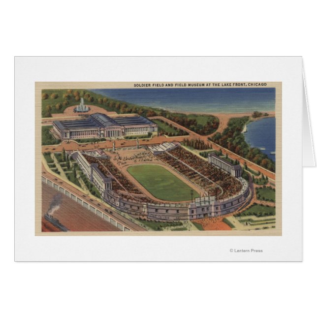 Chicago, Illinois - Soldats Field and Field (Devant horizontal)