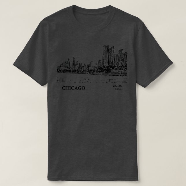 Chicago Illinois TShirt 10 (Design devant)