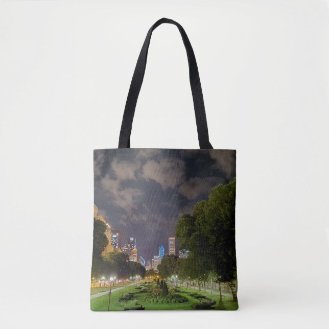 Chicago Night Sky Sac fourre-tout (Devant)