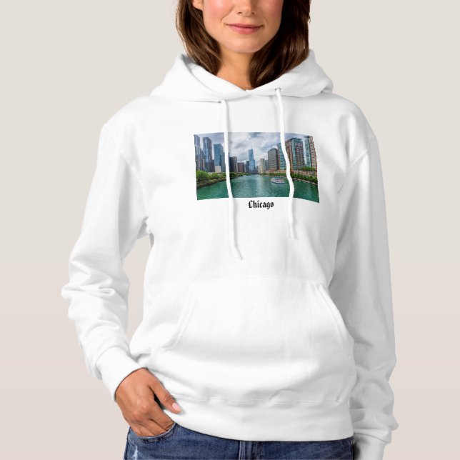 Chicago River et Trump Tower Sweat - shirt à capuc (Devant)