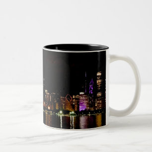 Chicago Skyline à la tasse de café à deux tons de 